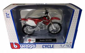 Modelinis motociklas Bburago Cycle 1:18 Honda CRF450R