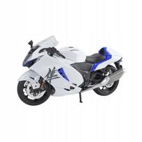 Modelinis motociklas HUAYI 1/9 M9-9A, Suzuki Hayabusa, baltas