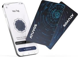 Bluetooth kortelės formos lokatorius ATUVOS, suderinamas su Apple Find My ir Google Android, 2 vnt.