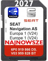 SD atminties kortelė GPS žemėlapiams SEAT 2027 V24, Ateca, Arona, Ibiza, Leon, Toledo, Europa