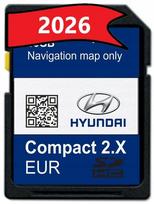 Žemėlapio kortelė HYUNDAI i20, SANTA FE, TUCSON, Europa, 2026