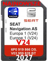 Navigacijos žemėlapių SD kortelė SEAT Navi System Europe 2027 V24 6P0