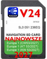 Navigacijos žemėlapių kortelė SKODA Amundsen MIB2 V24, 2027, Europa