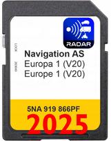 Europos navigacijos žemėlapis GPS DISCOVERY MEDIA GEN2 MIB2 V22 2026 su radarų duomenimis
