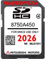 Navigacijos žemėlapių kortelė Mitsubishi MMCS E-11/E-12/W-13, Europa 2026, Outlander/ASX/Pajero