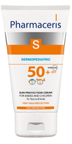 PHARMACERIS Dermopediatric Apsauginis pienelis nuo saulės SPF 50+ 125 ml