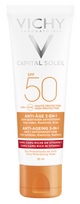 VICHY Capital Soleil SPF50 3 viename senėjimą stabdantis apsauginis kremas nuo saulės 50 ml
