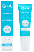 Q+A SPF50 Skvalano drėkinamoji apsauga nuo saulės, 50 ml