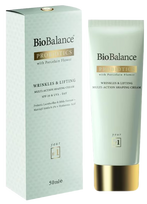 BIOBALANCE veidojamasis veido kremas su probiotikais – daugiafunkcis stangrinamasis kremas raukšlėms mažinti ir odai modeliuoti, 50 ml