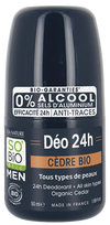 SO BIO ETIC Men 24H dezodorantas su kedro kvapu, 50 ml