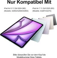 Iveoppe Klaviatūra, skirta Ipad Air 13 (2025/2024) su jutikliniu kilimėliu, dėklas su klaviatūra, skirtas Ipad Air 13 colių M3/m2, magnetinė Bluetooth apšviesta Qwertz klaviatūra, skirta Air 13 colių 2025 M3/2024 M2, tamsiai žalia