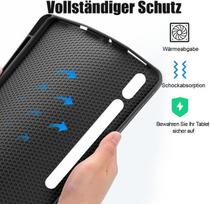 Ktoition dėklas, skirtas samsung galaxy tab s9 fe+ /s9 plus/s10+ 12.4 colių planšetiniam kompiuteriui su klaviatūra - folio planšetinio kompiuterio dėklas su rašiklio laikikliu - vokiška qwertz išdėstymo klaviatūra su jutikliniu kilimėliu, skirta tab s9 f