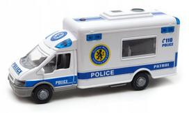 Policijos furgonas su garsu ir šviesomis, 15 cm