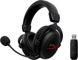 Hyperx Cloud Core belaidės žaidimų ausinės, skirtos Pc, Dtsheadphone: Xspatialaudio, atminties putų ausų pagalvėlės, tvirtas aliuminio rėmas, juodos belaidės Wi-fi
