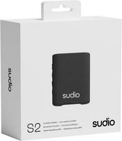 Sudio S2 juodas bluetooth garsiakalbis su garsiu garsu ir giliu bosu, ilgas grojimo laikas, ipx5 atsparus vandeniui, bluetooth 5.3 tws poravimas, nešiojamas belaidis kompaktiškas garsiakalbis namams, laukui