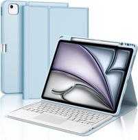 Jademall Klaviatūra Ipad Air 13 - Belaidė klaviatūra su jutikliniu kilimėliu, skirta Ipad Air 13 m2 2024/air 13 m3 2025, apsauginis dėklas su pieštuko laikikliu
