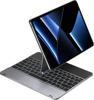 Doqo klaviatūros dėklas su jutikliniu kilimėliu, suderinamas su Ipad Pro 2021 5th Gen/2020 4th Gen/2018-3 Gen (aliuminis, pilka)