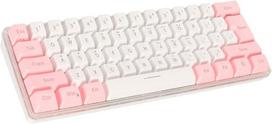 Bewinner 60% laidinė žaidimų klaviatūra, rgb apšviesta klaviatūra, mechaninės technologijos imitacija, kompaktiška klaviatūra su 61 klavišu žaidimams ir rašymui (rožinė)