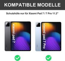 Sengbirch klaviatūros dėklas, skirtas xiaomi pad 7/7 pro 11.2 colių 2024 - qwertz vokiečių klaviatūra, nuimama belaidė bluetooth klaviatūra, skirta xiaomi pad 7/7 pro 11.2 colių 2024, juodas