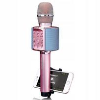 Lenco Karaoke Bluetooth Led mikrofonas rožinis išmanusis telefonas Android Ios
