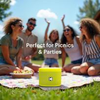 Agfaphoto Kodak Soundbrix belaidis nešiojamas garsiakalbis, jungiasi iki 100 garsiakalbių - magnetinė dokas ir galingas 5w garsas - 3 valandų baterijos veikimo laikas - raudonas