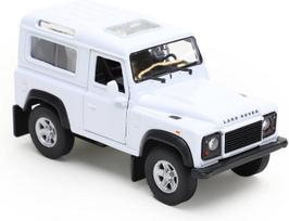 Toyland® 10 cm (4 colių) lieto metalo modelis Land Rover Defender žaislinis automobilis - žaislinės transporto priemonės (baltas)
