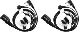 Retevis Walkie Talkie ausinės, 2 kontaktų radijo ryšio ausinės, ausinės su garso vamzdeliu, suderinamos su Kenwood dvipusiu radijo ryšiu Rt24 Rt27 Rt617 (2 vnt.)