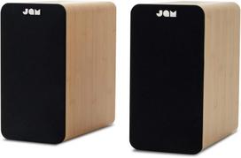 Jam bluetooth lentyninė kolonėlė - aktyvi kolonėlė su rca ir aux įvestimi, sodrus garsas, bluetooth 5.0 jungtis, 4 colių žemų dažnių garsiakalbis, kolonėlė suderinama su patefonu, medinė