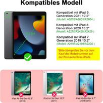 Bettdow klaviatūros dėklas, skirtas ipad 9th gen 2021/8th gen 2020/7th gen 2019, vokiškas qwertz išdėstymas, magnetinė nuimama apšviesta klaviatūra, dėklas su rašiklio laikikliu, skirtas ipad 10.2 colių 2019-2021, juodas