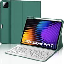 Iveoppe dėklas su klaviatūra, skirtas xiaomi pad 7/pad 7 pro 11.2 colių, klaviatūra, skirta xiaomi pad 7, nuimama magnetinė qwertz klaviatūra, skirta xiaomi pad 7 2024 11.2 colių, tamsiai žalia