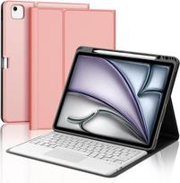 Jademall Klaviatūra Ipad Air 13 - Belaidė klaviatūra su jutikline panele, skirta Ipad Air 13 m2 2024/air 13 m3 2025, apsauginis dėklas su pieštuko laikikliu