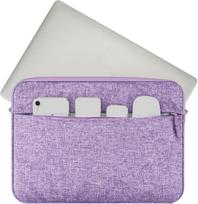 Jooeer nešiojamojo kompiuterio dėklas, suderinamas su 16 colių macbook pro m2 m1 a2780 a2485 a2141 2023–2019, plonas smūgiams atsparus paminkštintas krepšys su kišene moterims ir vyrams, violetinis