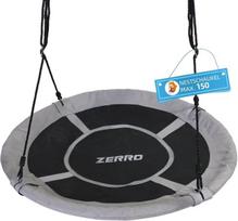 Zerro Sūpynės-lizdas lauko ir vidaus, iki 150 kg, reguliuojamo aukščio, skersmuo 100 cm, tinklinės sūpynės vaikams ir suaugusiems, pilkos