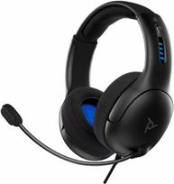 Pdp Gaming Lvl50 laidinės ausinės su mikrofonu, skirtos Playstation, Ps4, Ps5 - Pc, Ipad, Mac, suderinamos - triukšmą slopinantis mikrofonas, lengvos, minkštos patogios viršaus ausinės - juodos