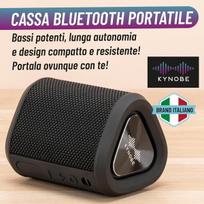 Nešiojamas bluetooth garsiakalbis – galingas bluetooth garsiakalbis su aukštos kokybės garsu ir kompaktišku dizainu – su įkrovimo laidu