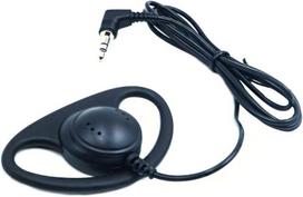 Ancllo 3.5 mm lizdo kištukas vienpusės stereo į mono ausinės vienos ausies kabliukas sinchroniniam vertimui (juodos)