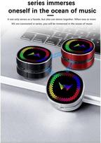 Dcnrinsr Tws mini stereo garso kolonėlė be kaulinio laidumo Led spalvinga šviesa 1 komplektas juoda