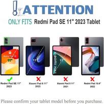 Eatronchoi klaviatūros dėklas, skirtas Xiaomi Redmi Pad Se (11 colių) 2023, Azerty prancūziška nuimama Bluetooth belaidė klaviatūros apsauga, skirta Xiaomi Redmi Pad Se 11 colių