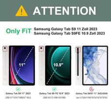 Iveoppe klaviatūra, skirta Samsung Galaxy Tab S9fe/s10fe 10.9 colių, dėklas su klaviatūra Galaxy Tab S9/s10fe 2025, magnetinis apšvietimas su Qwertz klaviatūra, skirta Samsung S10fe/s9fe/s9 10.9 colių 2025, tamsiai žalia