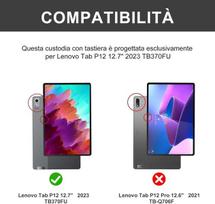 Winchking klaviatūra, skirta Lenovo Tab P12 Pro 12.7 colių 2023, klaviatūros dėklas, skirtas Lenovo P12, itališka magnetinė klaviatūra su foniniu apšvietimu ir bluetooth, skirta Lenovo P12 Pro planšetiniam kompiuteriui