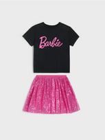 Sinsay - Medvilninis komplektas: marškinėliai ir sijonas Barbie - multicolor