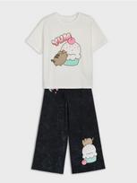 Sinsay - Medvilninis komplektas: marškinėliai ir kelnės Pusheen the Cat - multicolor
