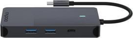Rapoo Ucm-2005 Usb-c multiport adapteris 10-in-1, 100w Power Delivery, 2x 4k Hdmi, 1gbps Lan, 1 Usb-c ir 2 Usb-a 3.0 duomenų prievadai, Micro Sd/sd atminties kortelių skaitytuvas, Aux