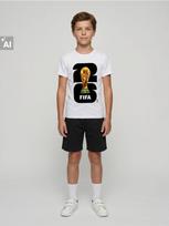 Sinsay - Medvilniniai marškinėliai su spauda FIFA World Cup - balta
