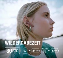 Fresh 'n Rebel Twins Fuse True Wireless In-ear Bluetooth ausinės su balso asistentu, valdymu lietimu ir įmontuotu mikrofonu, 30 valandų atkūrimo laikas (storm Grey)