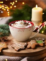 Sinsay - Keraminis kalėdinis puodelis su užrašu „Joy“ - raudona