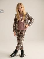 Sinsay - Jogger kelnės su leopardo raštu ir šoninėmis juostomis - kūno spalva