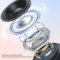 Jectse nešiojama bluetooth kolonėlė, rgb spalvingas apšvietimas, 15 w, garsus garsas, ipx4 atspari vandeniui, v5.3, dvigubas susiejimas, belaidė stereo kolonėlė [125 x 125 x 110 mm] (juoda)