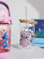 Sinsay - Stiklinis puodelis su dangteliu ir šiaudeliu Lilo & Stitch - multicolor