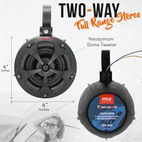 Pyle lauko kolonėlė, jūrų kolonėlė, atspari vandeniui, lauko kolonėlė, muzikos grotuvas, 800 W, 2 krypčių lauko kolonėlė, bluetooth kolonėlė džipui, valčiai, stovyklavimui ir paplūdimiui, nešiojama, lengvai surenkama